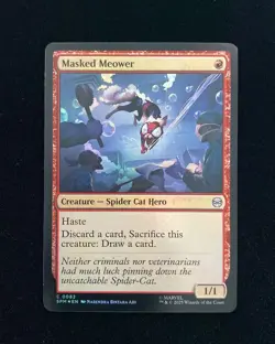 2025 Magic The Gathering MTG Marvel EN Foil C 0082 Masked Meower #2 KM035 - Image 1