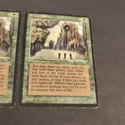 Lot Of 2 MTG Legends "Sylvan Library" Magic The Gathering 1994 HP/Poor - Image 2