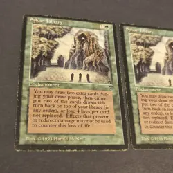 Lot Of 2 MTG Legends "Sylvan Library" Magic The Gathering 1994 HP/Poor - Image 3