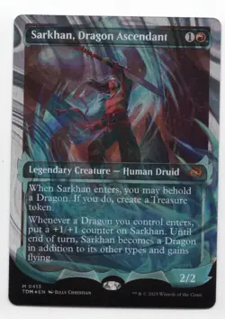 MTG: Magic Tarkir: Dragonstorm *Halo Foil* Sarkhan, Dragon Ascendant (Showcase) - Image 1