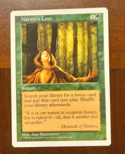 MAGIC THE GATHERING 5TH EDITION NATURE'S LORE NM - Image 1