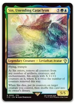 Sin, Unending Cataclysm (Surge Foil) #95 (NM) Final Fantasy FIC Magic MTG - Image 1