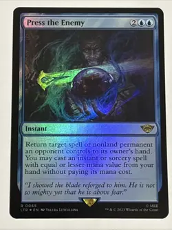 MTG Lord of the Rings Press the Enemy Foil 0065 NM Rare - Image 1