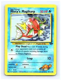 💥Misty's Magikarp Gym Heroes 2000 Non Holo Pokemon # 88/132 - Image 1