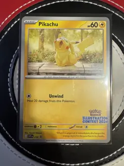 Pikachu SVP 214 Illustration Contest 2024 Promo English Pokemon TCG NM - Image 1