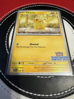 Pikachu SVP 214 Illustration Contest 2024 Promo English Pokemon TCG NM - Image 4