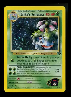 Erika's Venusaur 4/132 Gym Challenge 2000 Holo Rare WOTC Pokemon Card TCG - Image 1