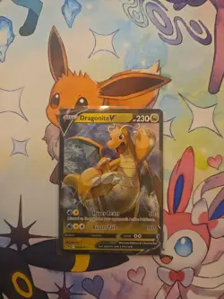 2022 Pokemon Go Dragonite v TCG Set 049/078 Holo Ultra Rare Holographic Art - Image 1