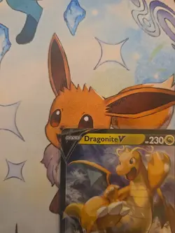 2022 Pokemon Go Dragonite v TCG Set 049/078 Holo Ultra Rare Holographic Art - Image 2