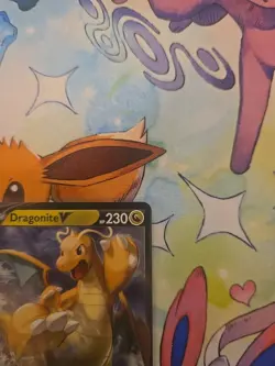 2022 Pokemon Go Dragonite v TCG Set 049/078 Holo Ultra Rare Holographic Art - Image 3