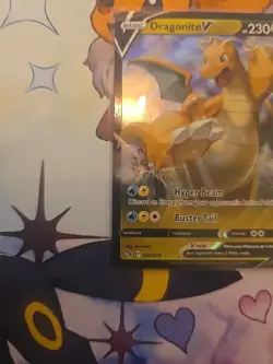 2022 Pokemon Go Dragonite v TCG Set 049/078 Holo Ultra Rare Holographic Art - Image 4