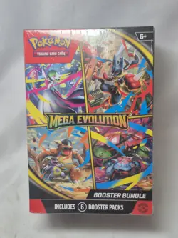 Pokemon TCG Mega Evolution Booster Bundle 6 Booster Packs New Sealed - Image 1