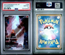 2023 Pokemon SV2a JP Charmander Art Rare PSA 10 Gem Mint - Image 3