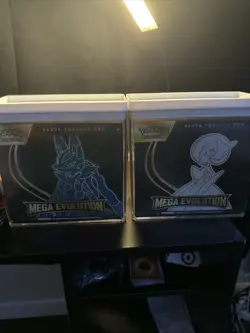 Pokemon Mega Evolution ETBs - Lucario & Gardevoir Set Of 2 W/ Case Protectors - Image 1