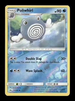 Poliwhirl Reverse Holo Uncommon SM Base Set 31/149 LP Pokemon LP - Image 1