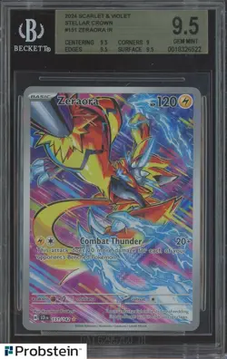 2024 Pokemon Scarlet & Violet Stellar Crown #151 Zeraora IR BGS 9.5 - Image 1