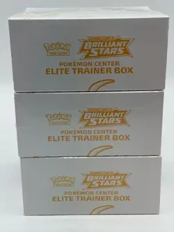 Lot of (3) Pokemon TCG SWSH Brilliant Stars Pokemon Center Elite Trainer Box - Image 5