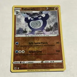 Poliwrath Reverse Holo Rare - 085/196 - Lost Origin Pokemon 2022 - Image 1