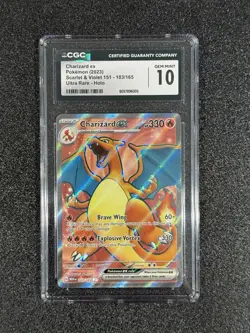Charizard EX CGC 10 Full Art 151 183/165 Pokemon Card Graded Holo Rare 2023 - Image 1