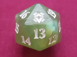 Magic The Gathering ZENDIKAR RISING LIME D20 DICE DIE MTG - Image 1