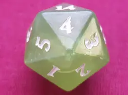 Magic The Gathering ZENDIKAR RISING LIME D20 DICE DIE MTG - Image 2