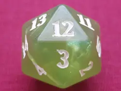 Magic The Gathering ZENDIKAR RISING LIME D20 DICE DIE MTG - Image 5