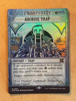 MTG Magic Gathering Archive Trap Foil Breaking News Outlaws of Thunder Junction - Image 1