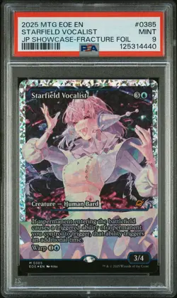 2025 MTG EDGE OF ETERNITIES JPN SC-FRACTURE FOIL #0385 STARFIELD VOCALIST PSA 9 - Image 1
