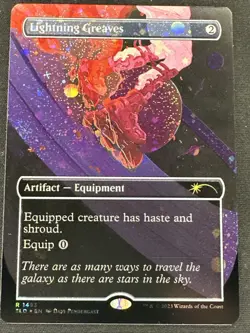 MTG Secret Lair Drop Series Lightning Greaves Galaxy Foil Card #1493 NM - Image 1
