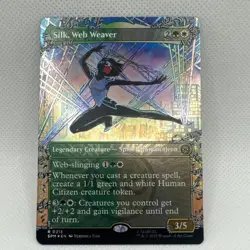 MTG - Foil - NM - Silk, Web Weaver (Borderless) Marvel's Spider-Man - Image 1