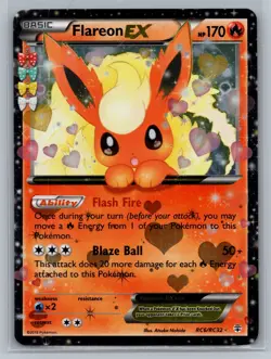 Pokemon TCG Flareon EX #RC6/RC32 Generations: Radiant Collection - Image 1
