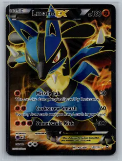 Pokemon TCG Lucario EX (107 Full Art) #107/111 XY - Furious Fists - Image 1