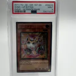 2011 Yugioh Wind-Up Kitten MAZE-EN041 (UTR) 1st Edition PSA 9 Mint - Image 1
