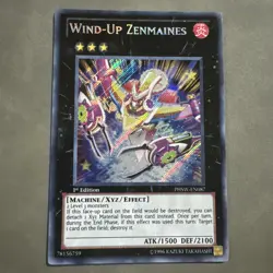 Wind-Up Zenmaines FRENCH Secret Rare 1st Ed PHSW-EN087 PHSW-FR087 Yugioh Lp - Image 1