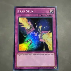 Yugioh! 1x Trap Stun AP02-EN013 Super Rare Unlimited M/NM! - Image 1
