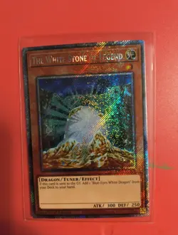 YuGiOh THE WHITE STONE OF LEGEND #RA03-EN208 Platinum Secret Rare New NM HTF - Image 1
