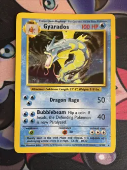 1999 Pokemon TCG Gyarados Holo Rare Card Base Set 6/102 Vintage WOTC LP- - Image 1