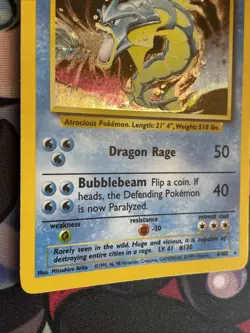 1999 Pokemon TCG Gyarados Holo Rare Card Base Set 6/102 Vintage WOTC LP- - Image 5