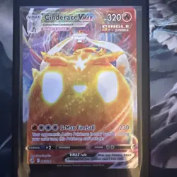Pokemon TCG Cinderace VMAX Fusion Strike Holo Ultra Rare Card 045/264 - Image 1