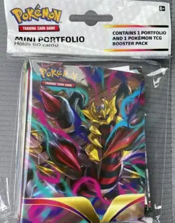 New- Pokemon Mini Portfolio Holds 60 Cards Portfolio With BOOSTER PACK! - Image 1
