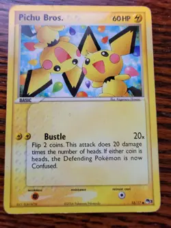 PL Pokemon (Non-Holo) PICHU BROS. Card (POP SERIES-3) Set 16/17 Common PROMO - Image 1