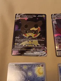 2 Pikachu Pokemon Card Holo GX VSTAR VMAX GX EX Cosplay Art- 2 Van Gogh - Image 2