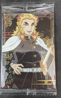 Demon Slayer wafer card Rengoku Kyojuro W8-20 R Holo Japanese Sealed - Image 1