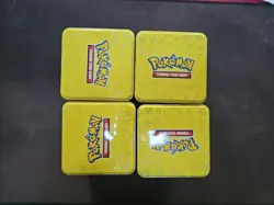 Pokemon EMPTY Stacking Tins (x4) - Lightning - Card Storage - Image 2