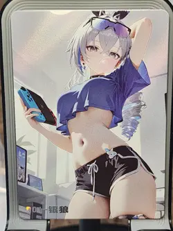 Silver Wolf Reluctant Card Anime Goddess Story Waifu R R-01 - Image 1
