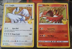 Lugia & Ho-oh Celebrations Holo Rare Card NM 2 Pokemon Card Set - Image 1