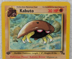 1999 Kabuto #50 Fossil Regular Pokemon Card Common 1st Edition - Image 3