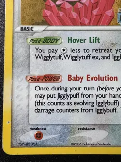 Igglybuff 21/100 EX Crystal Guardians Pokemon Card Reverse Holo Foil Rare HP - Image 5