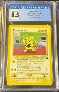 CGC 8.5 NM Electabuzz # 46 WOTC Black Star Promo Pokemon Card - Image 1