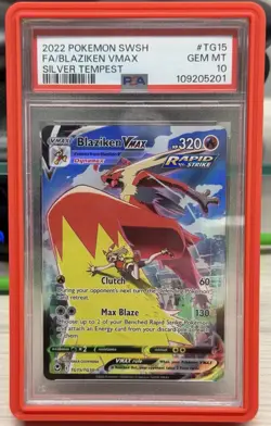 PSA 10 Blaziken VMAX TG15/TG30 Trainer Gallery SWSH Silver Tempest Pokemon Card - Image 2